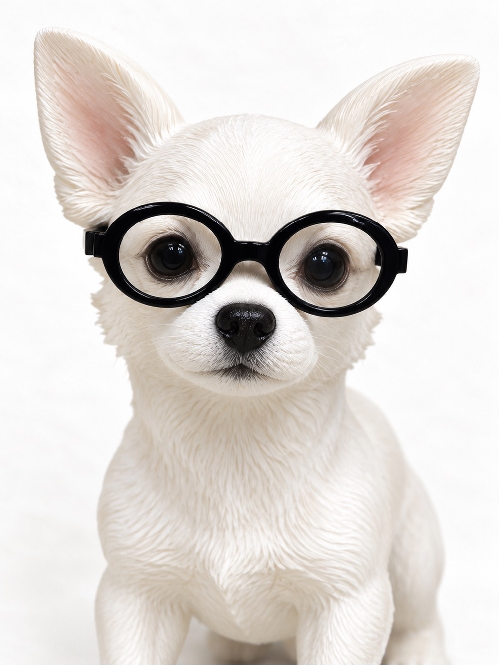 Pet Black Round Oval Clear Lens Glasses Retro Mod Pet Costume